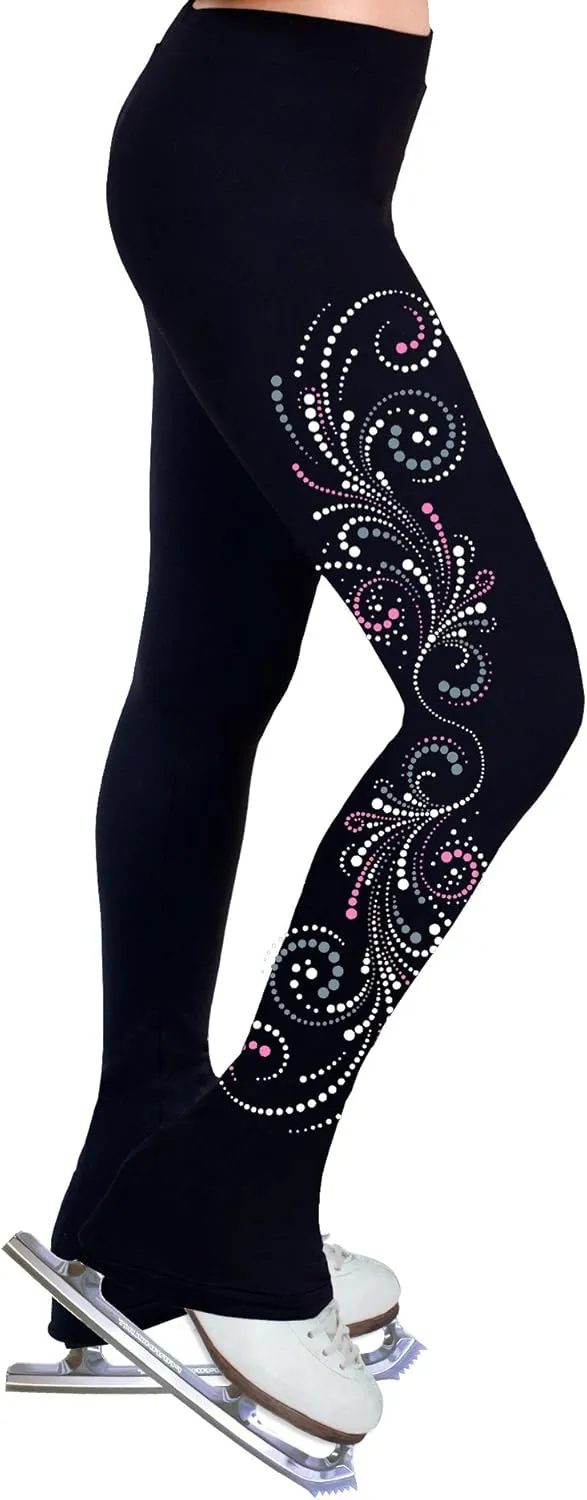 Figure Skating Practice Pants with Spangles S112 - Adult Sizes