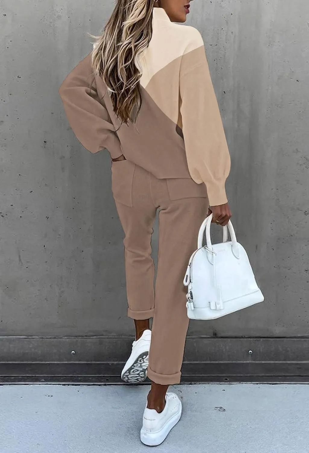 Fixmatti Women's 2 Piece Outfits Long Sleeve Pullover Sweatshirt Jogger Pants Sweatsuit