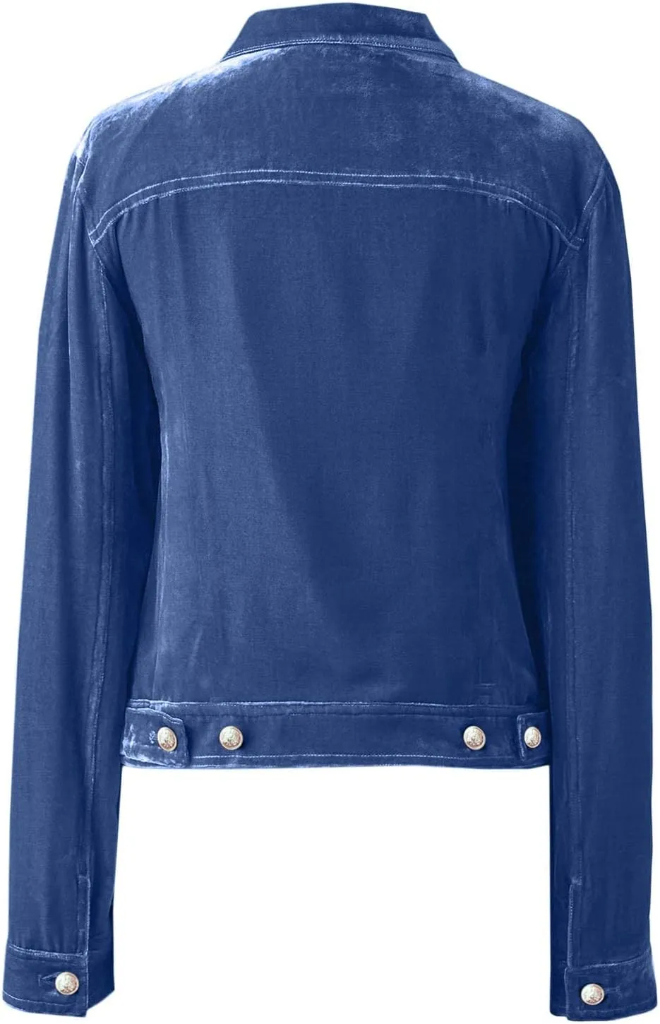 futurino Women's Solid Long Sleeve Velvet Jacket Cardigan Coat with Pocket Coat Future Women's Solid Long Sleeve Velvet