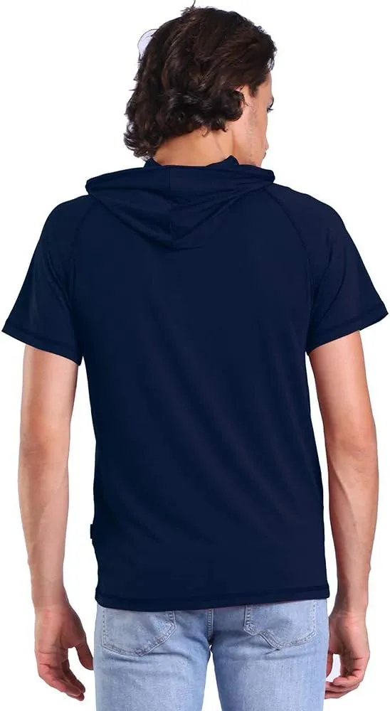 Gary Com Men's Short Sleeve Hoodie T-Shirt Pullover Workout Sweatshirt with Pocket