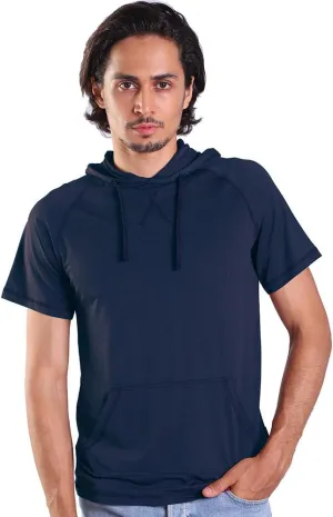 Gary Com Men's Short Sleeve Hoodie T-Shirt Pullover Workout Sweatshirt with Pocket