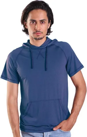Gary Com Men's Short Sleeve Hoodie T-Shirt Pullover Workout Sweatshirt with Pocket