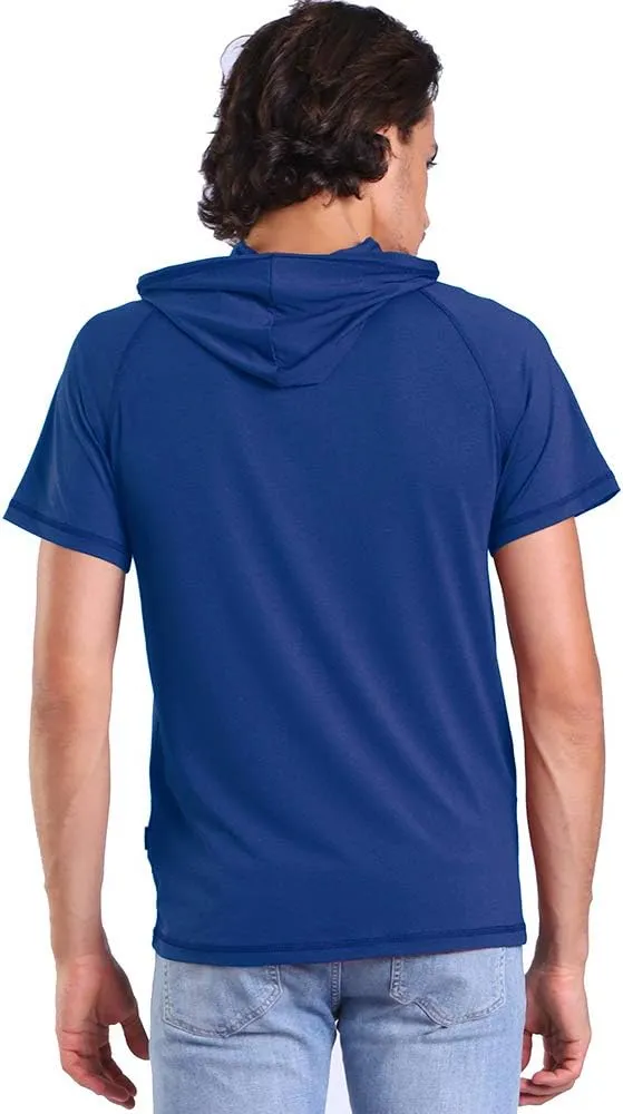 Gary Com Men's Short Sleeve Hoodie T-Shirt Pullover Workout Sweatshirt with Pocket