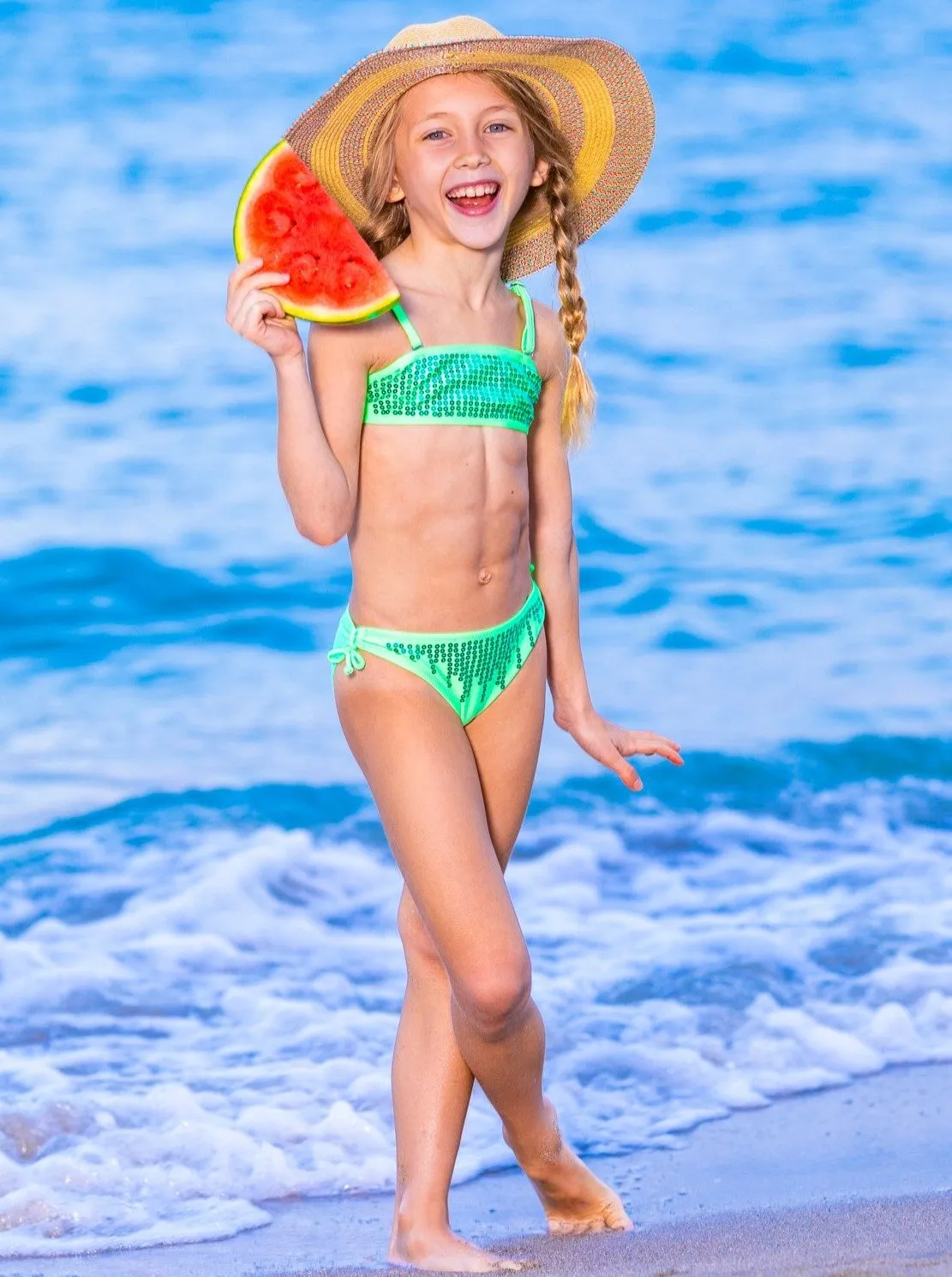 Girls Bedazzled Beauty Two Piece Swimsuit