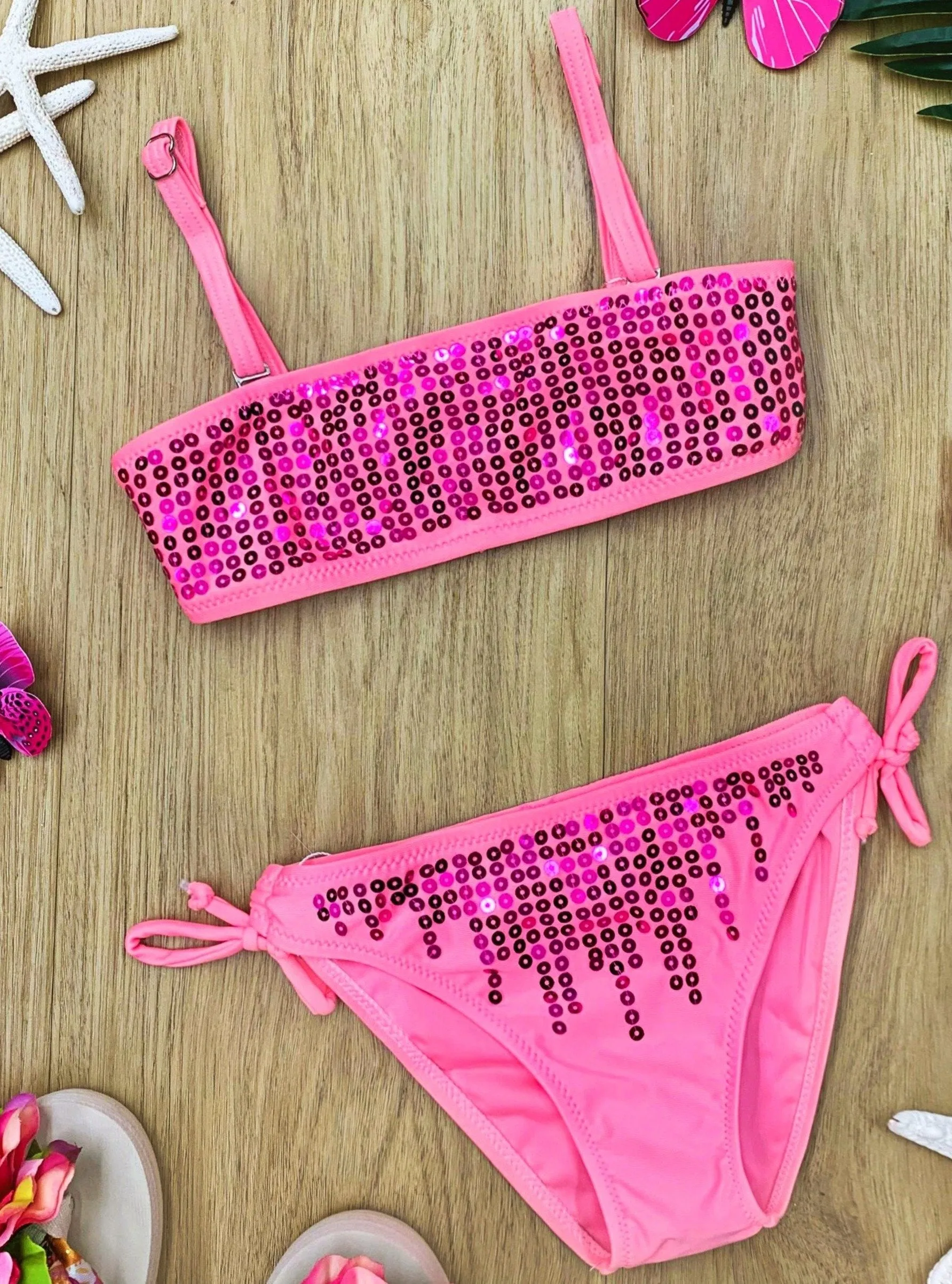 Girls Bedazzled Beauty Two Piece Swimsuit