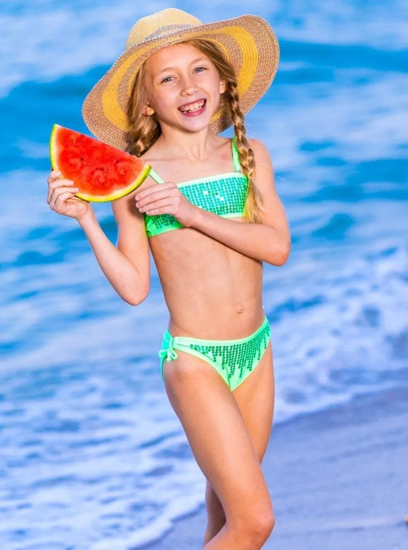 Girls Bedazzled Beauty Two Piece Swimsuit