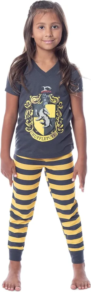 Harry Potter Big Girls' Hogwarts House Crest Jogger Pajama Set-All Houses