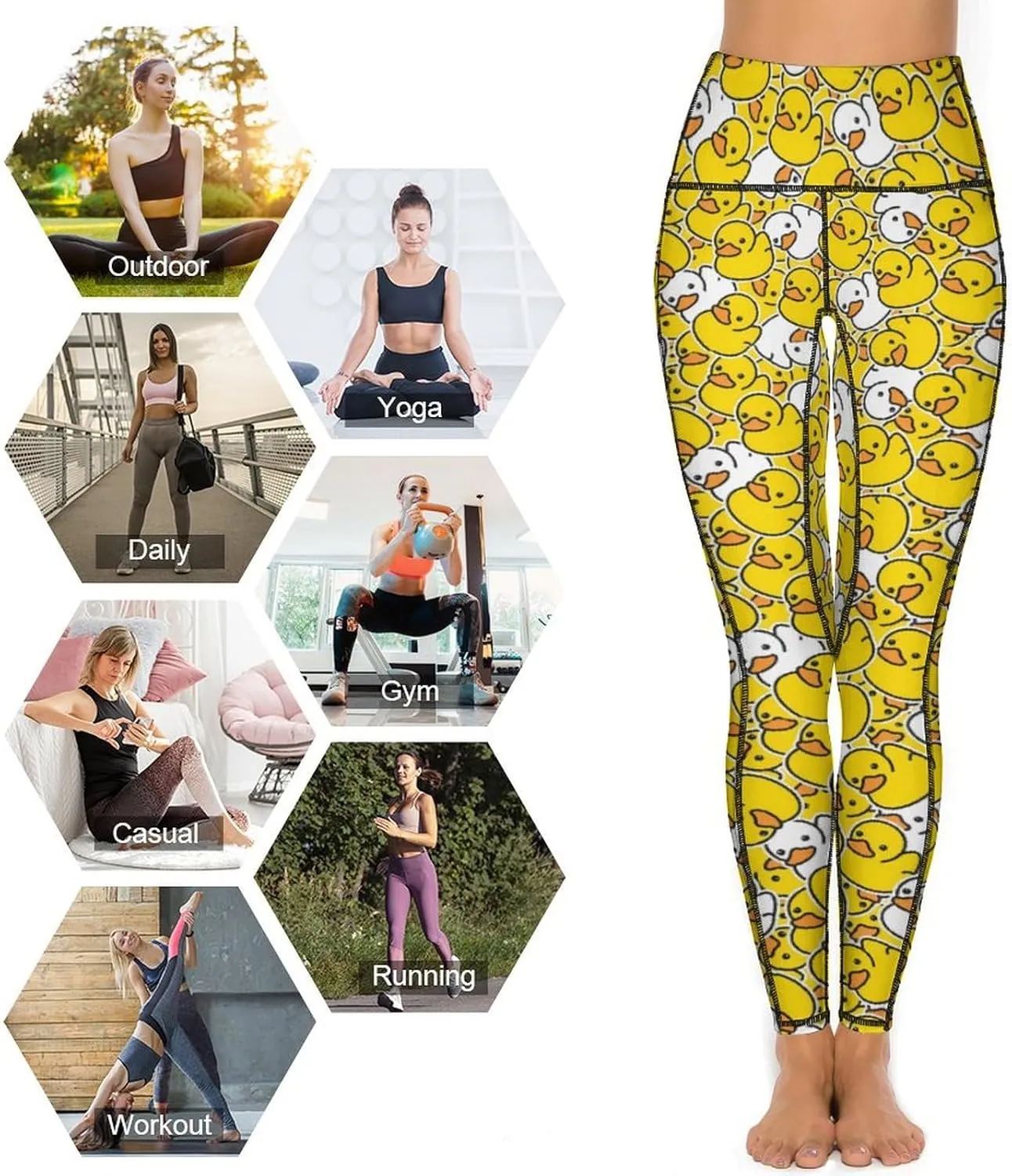 High Waisted Exercise Yoga Pants for Women Running Sports Workout Yoga Leggings with Pockets