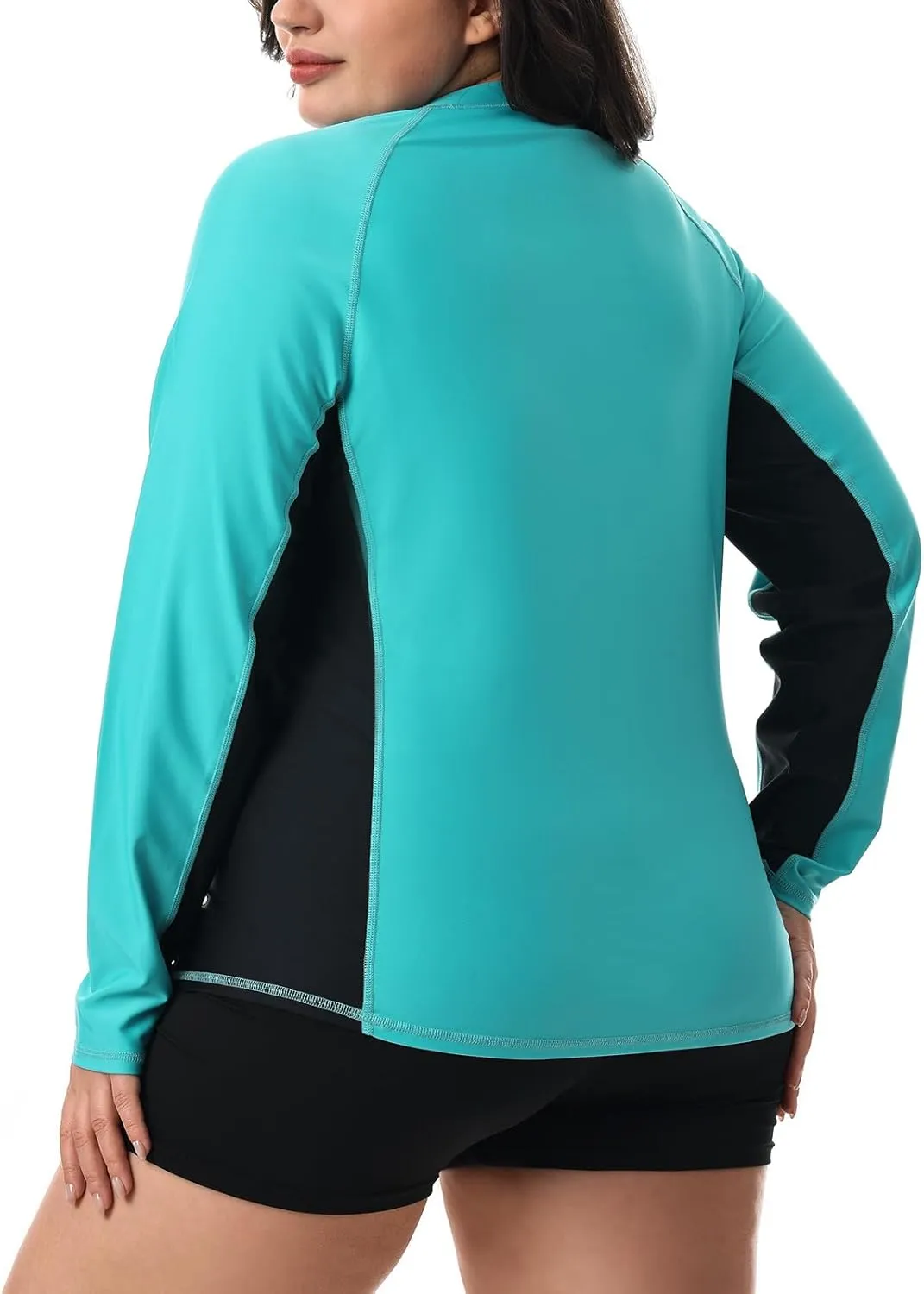 HODOSPORTS Women's Plus Size Rash Guard UPF 50  Swim Shirt Sun Protection Swimsuit Top Long Sleeve 1X-6X