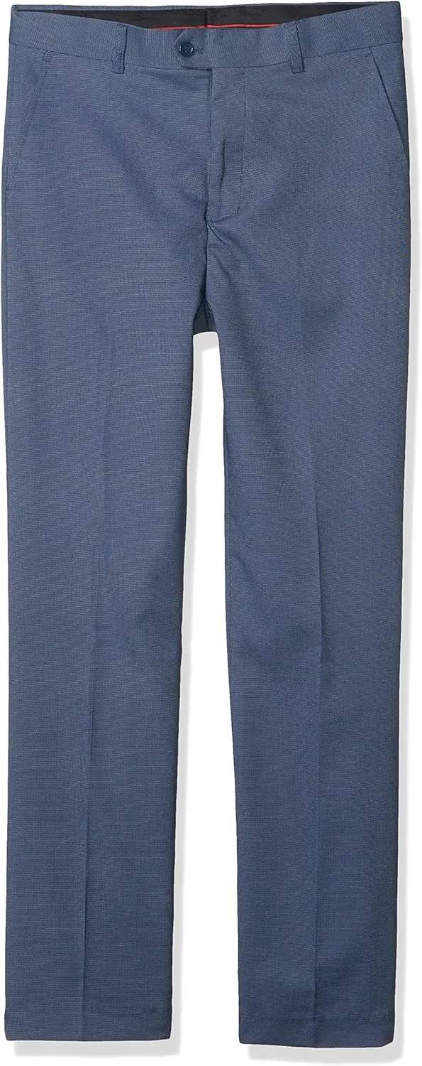 Isaac Mizrahi Boys' Slim Fit Birdseye Texture Dress Pants