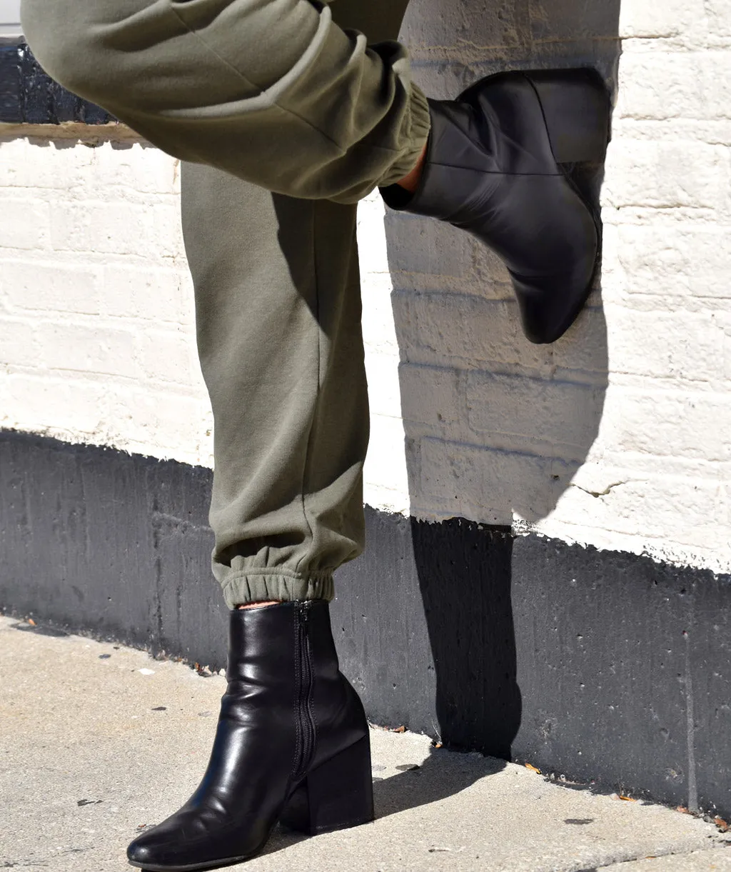 JESSE double knit joggers in Army Green