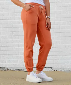 JESSE double knit joggers in Rosewood