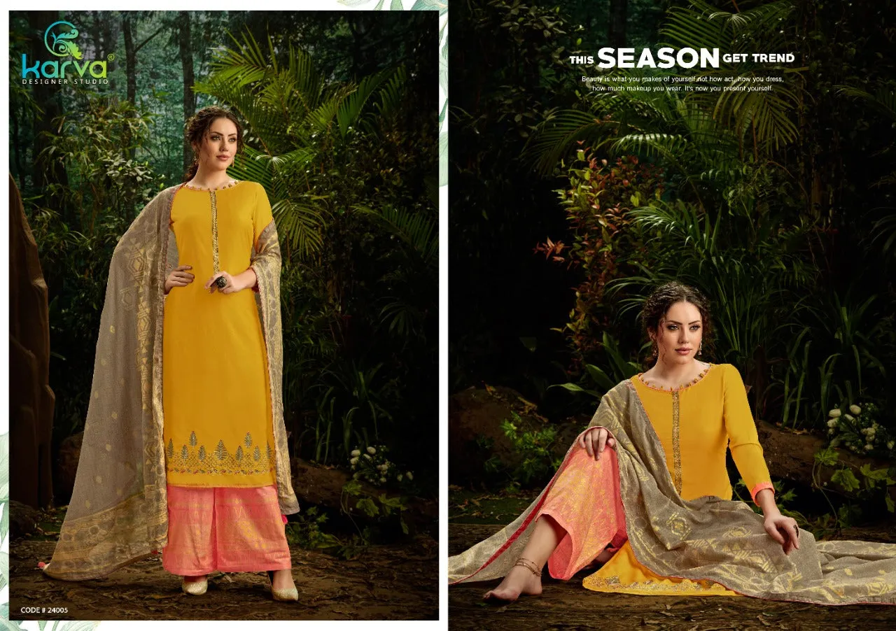 Karva Designer Studio Presents Insta Designer Dailywear Salwar Suit
