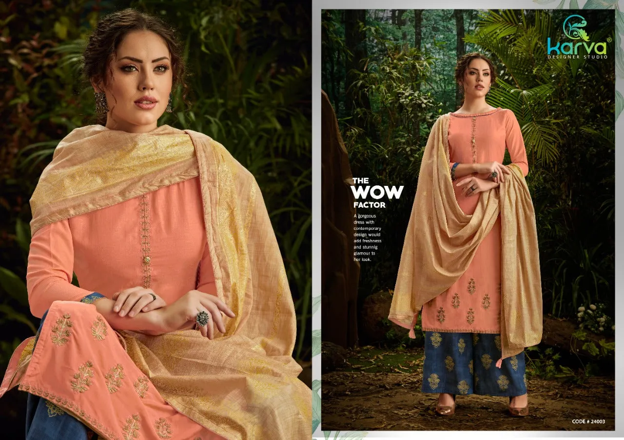 Karva Designer Studio Presents Insta Designer Dailywear Salwar Suit
