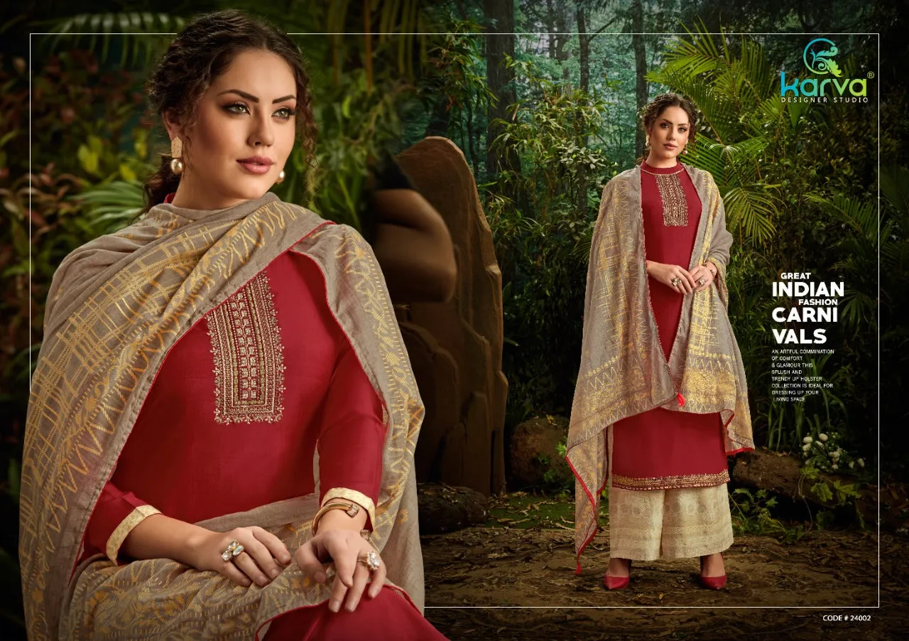 Karva Designer Studio Presents Insta Designer Dailywear Salwar Suit