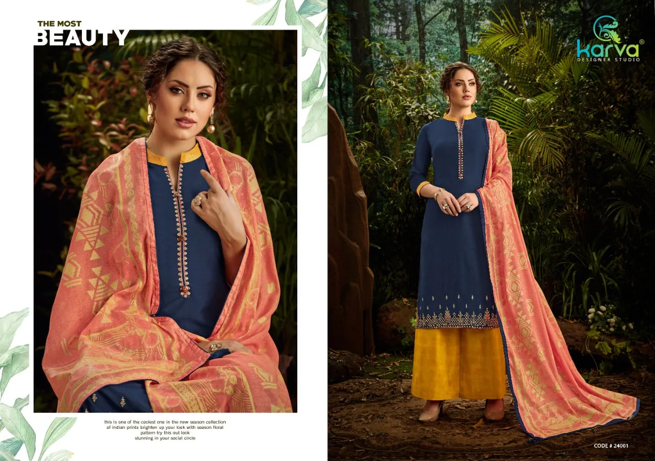 Karva Designer Studio Presents Insta Designer Dailywear Salwar Suit