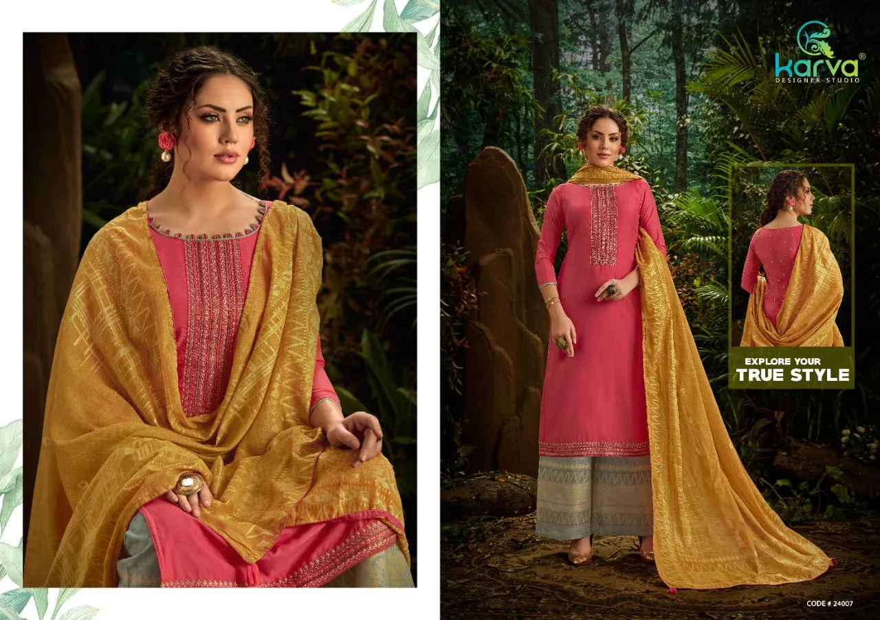 Karva Designer Studio Presents Insta Designer Dailywear Salwar Suit