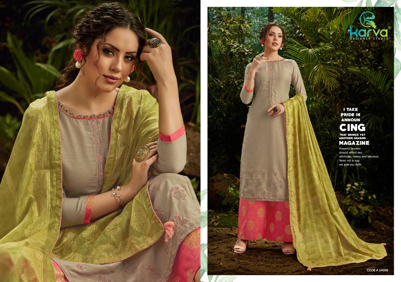 Karva Designer Studio Presents Insta Designer Dailywear Salwar Suit