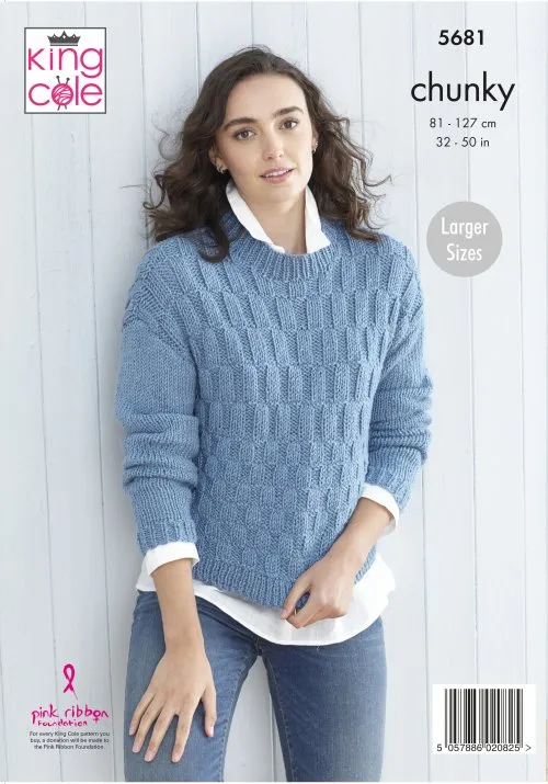 King Cole Subtle Drifter Chunky Pattern 5681 - Ladies Sweaters
