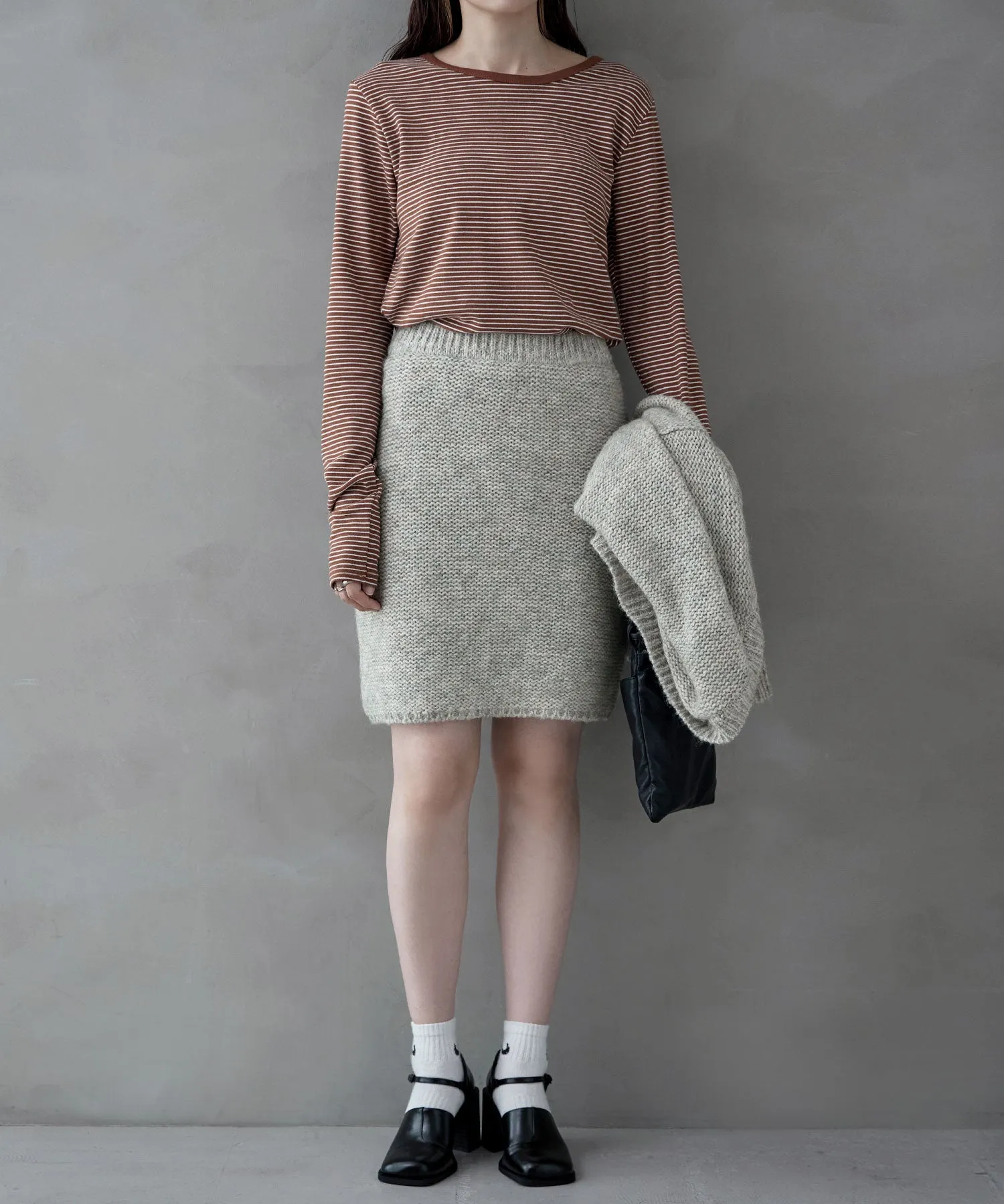 Knit tight mini skirt