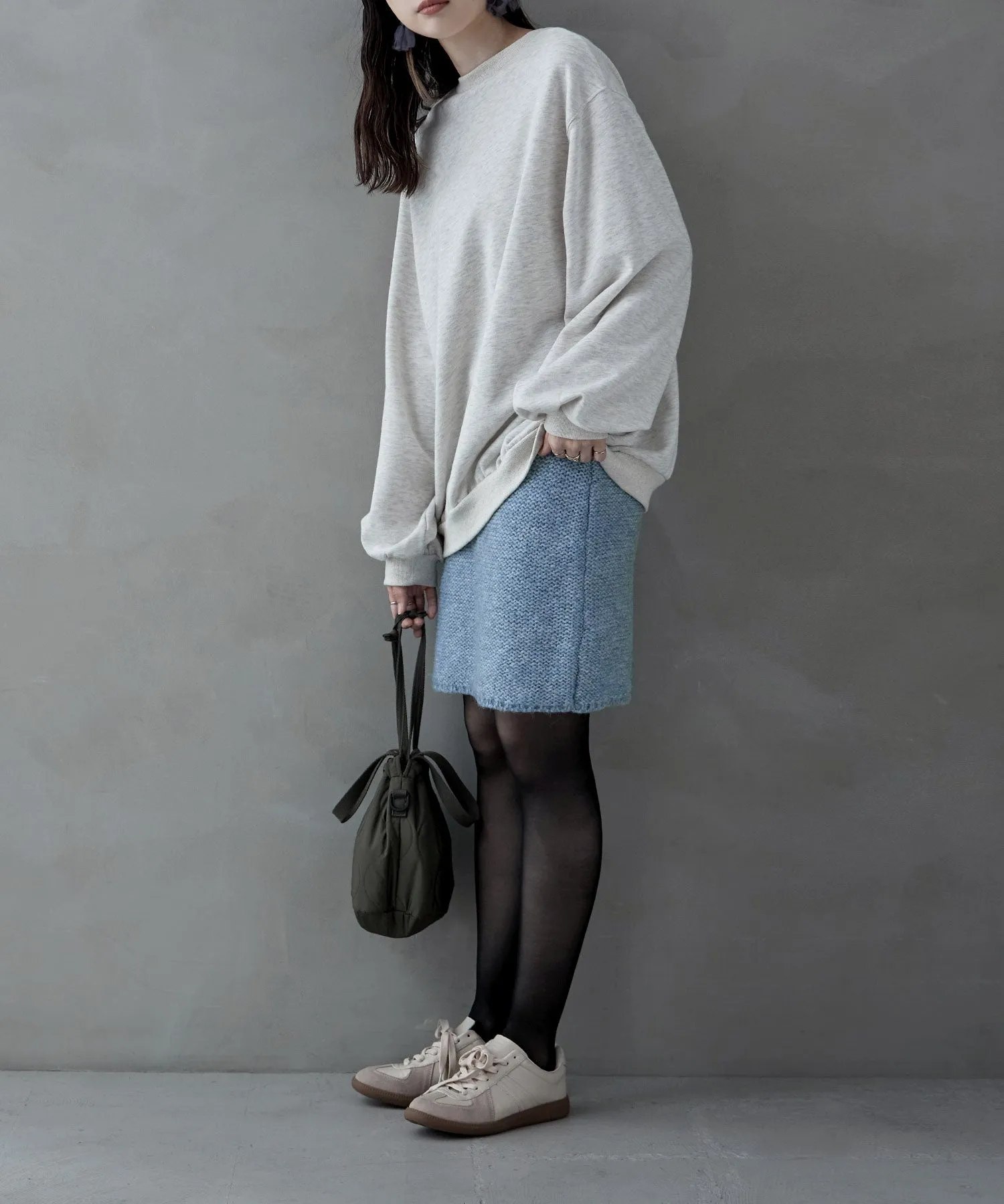 Knit tight mini skirt