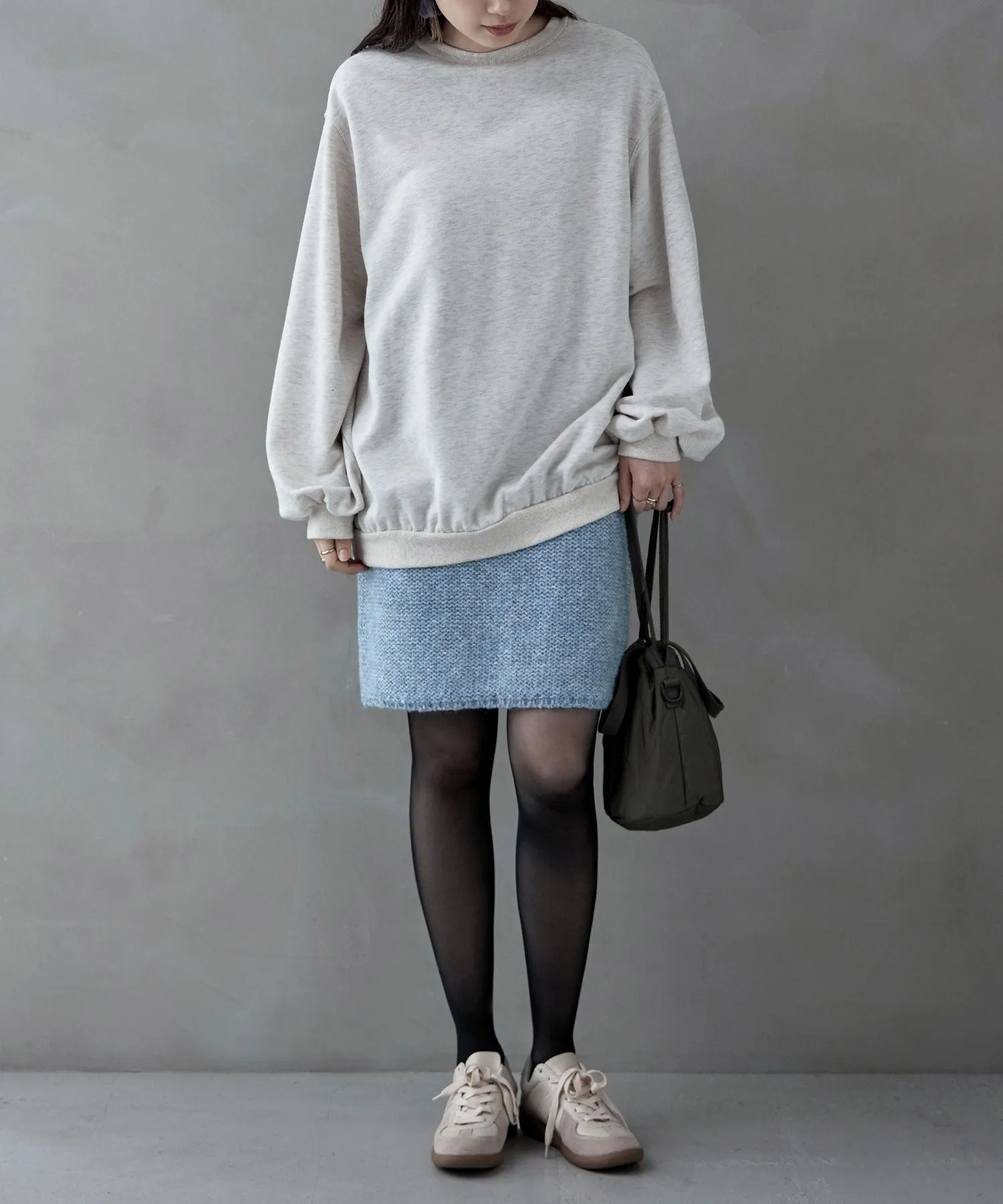 Knit tight mini skirt