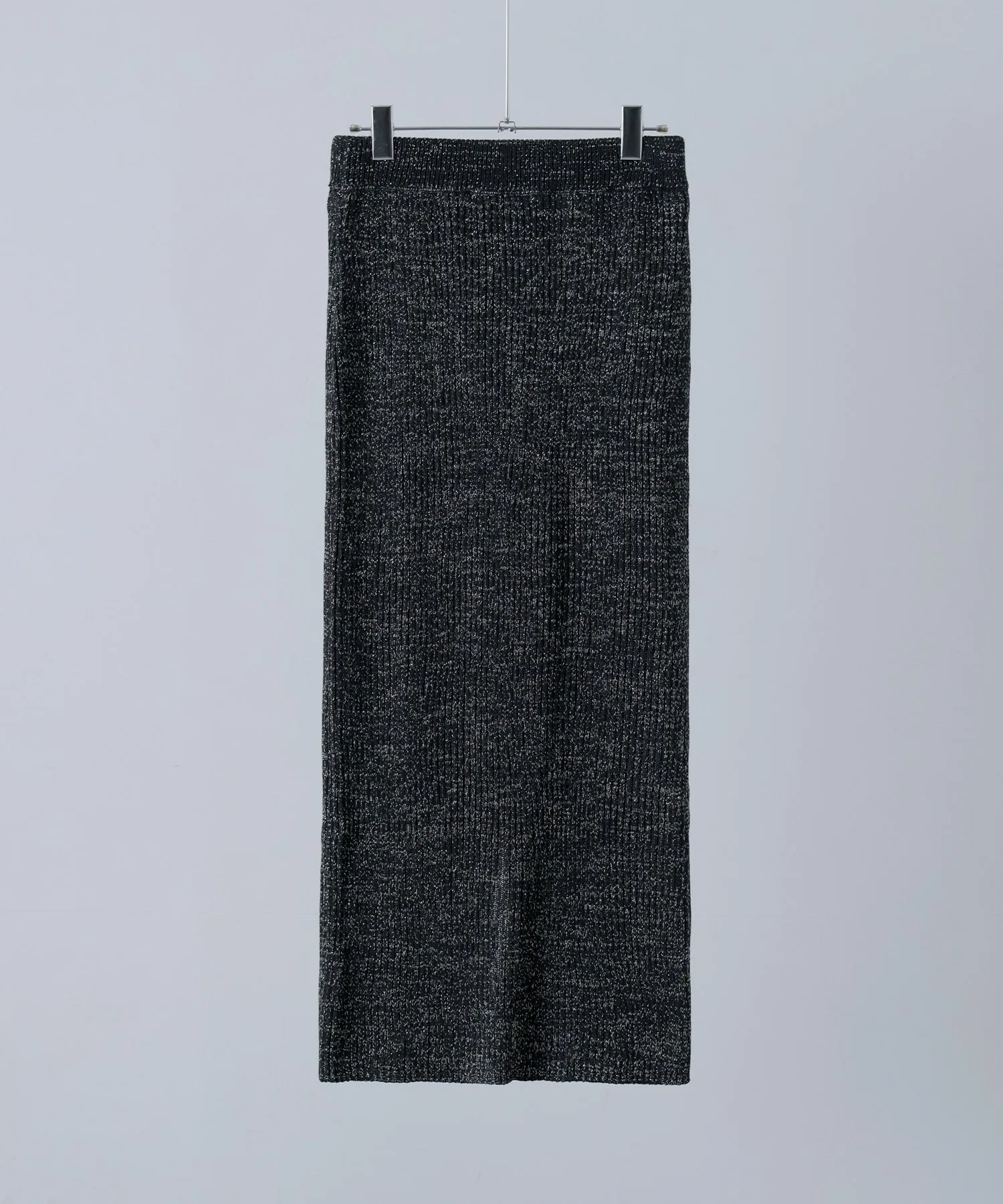 Lame knit tight skirt