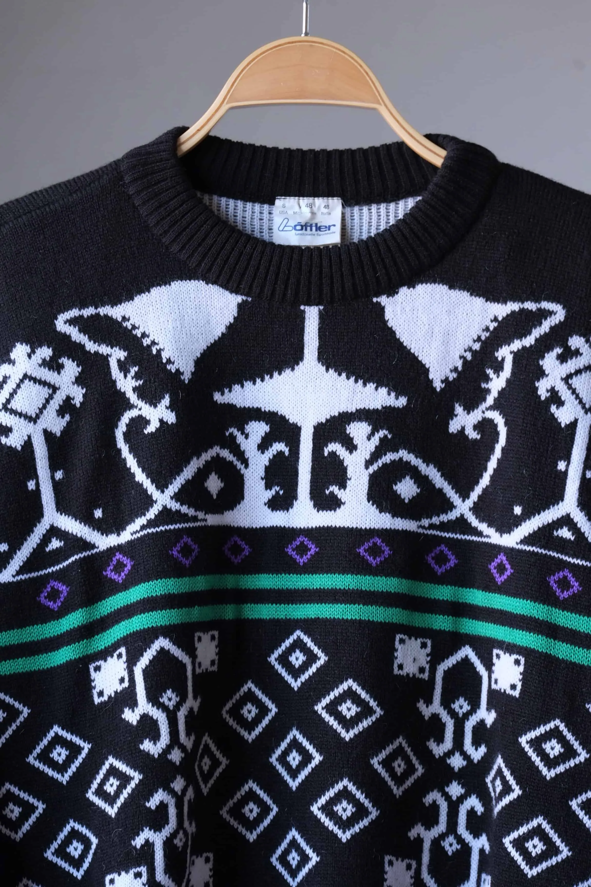 LÖFFLER 90s Mohair Jacquard Sweater