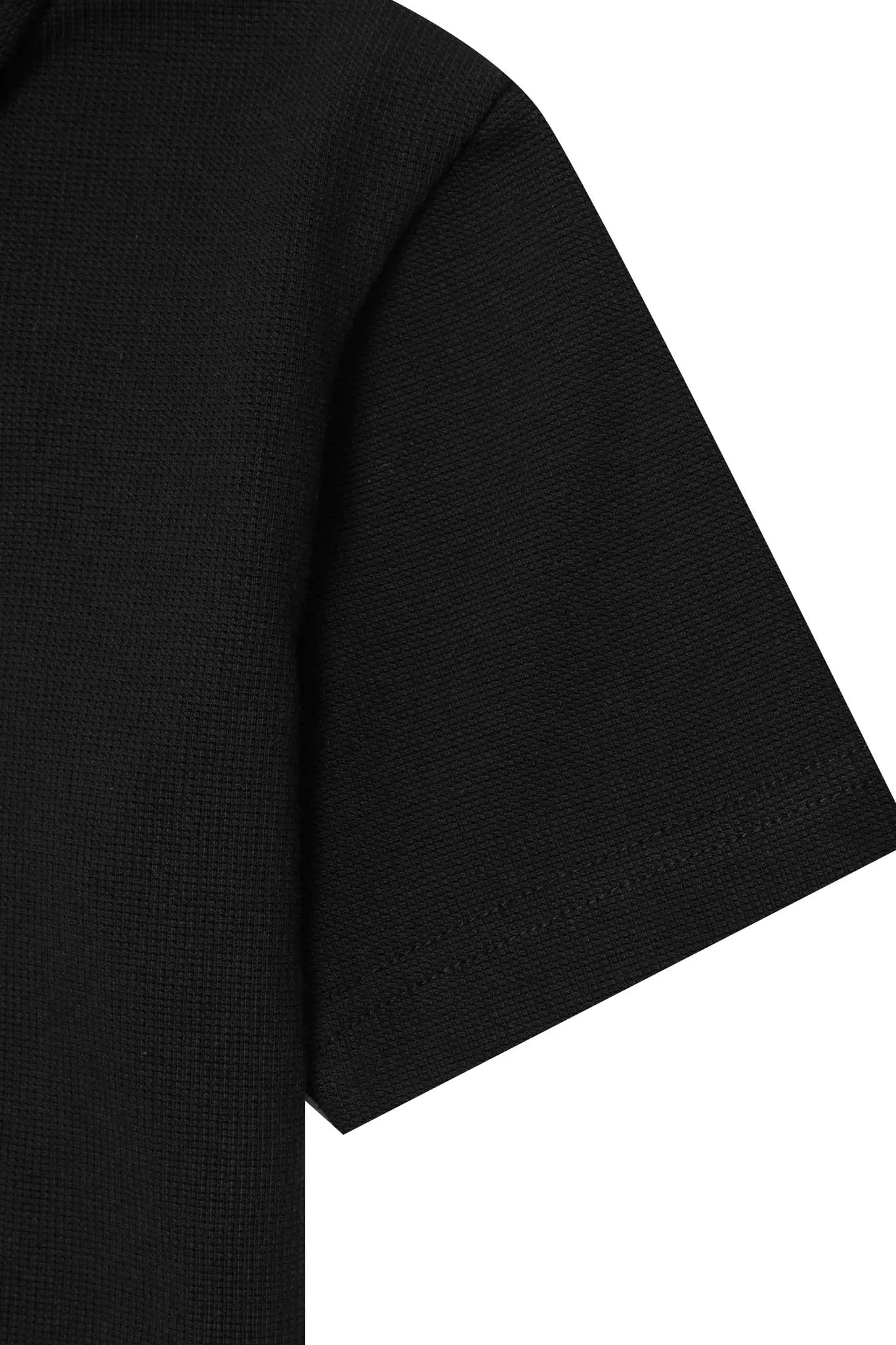 LITTLE HUMAN S/S POLO SHIRT IN ANTHRACITE