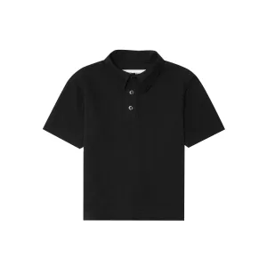 LITTLE HUMAN S/S POLO SHIRT IN ANTHRACITE