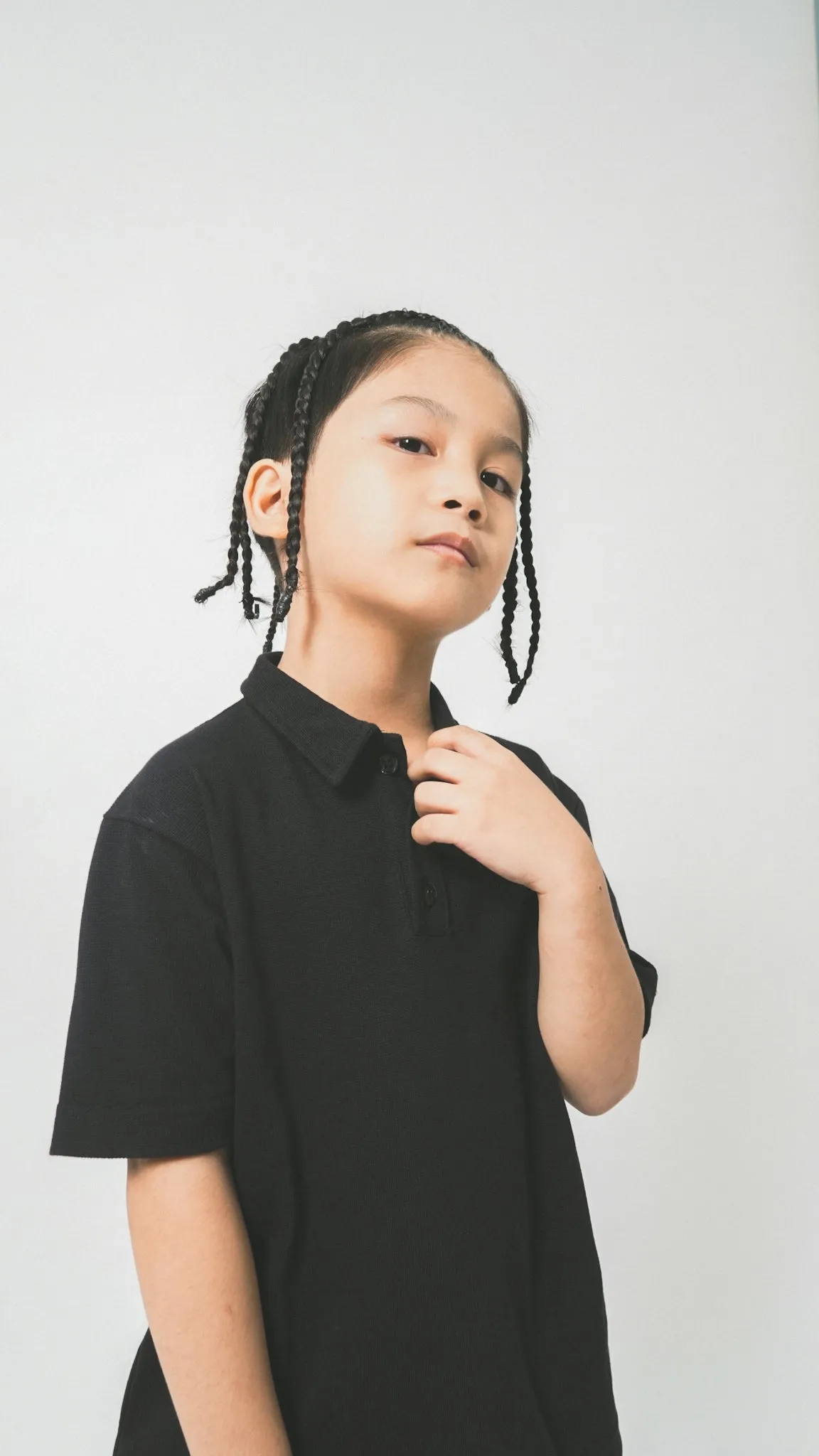 LITTLE HUMAN S/S POLO SHIRT IN ANTHRACITE