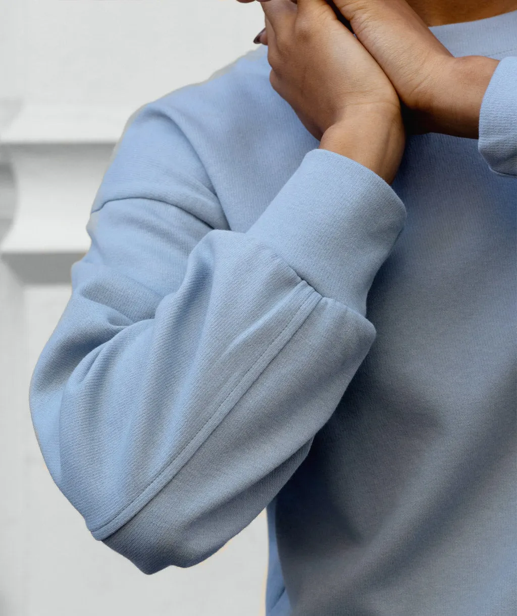 LORISSA double knit top in Blue Moon