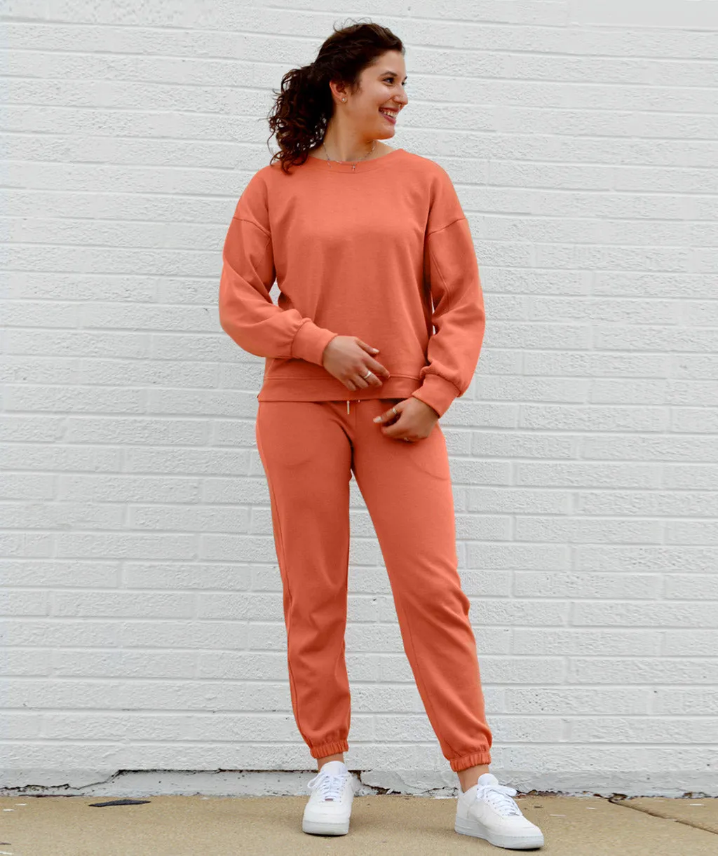 LORISSA double knit top in Rosewood