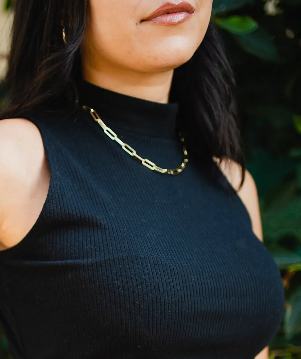 LOS FELIZ rib knit dress in Black
