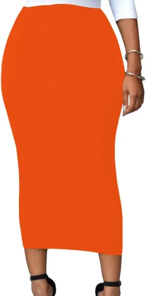 Lrady Women's High Waist Slim Bodycon Party Club Night Out Maxi Long Pencil Skirts