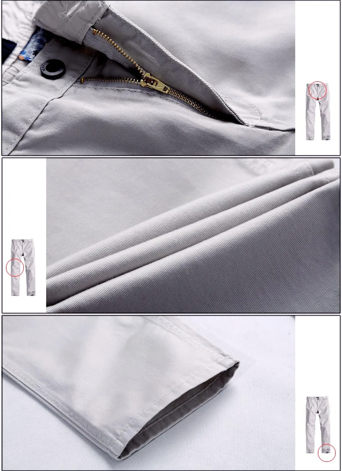 Match Men's Athletic Fit Straight Leg Casual Pants #8036