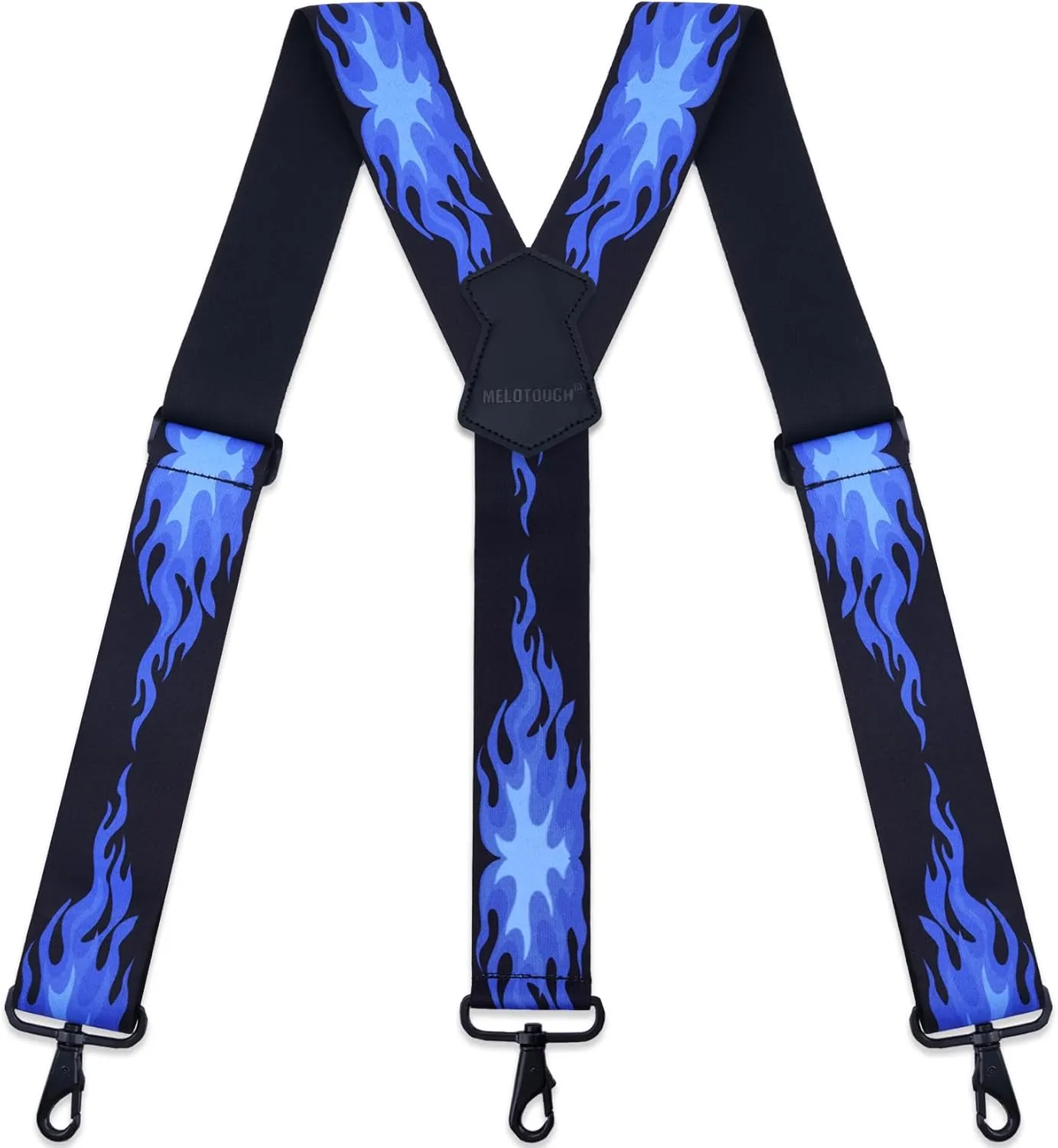 MELOTOUGH Suspenders for Men 2 Inch Wide Y Back Adjustable Elastic Big and Tall Suspenders with Swivel Hooks for Jeans