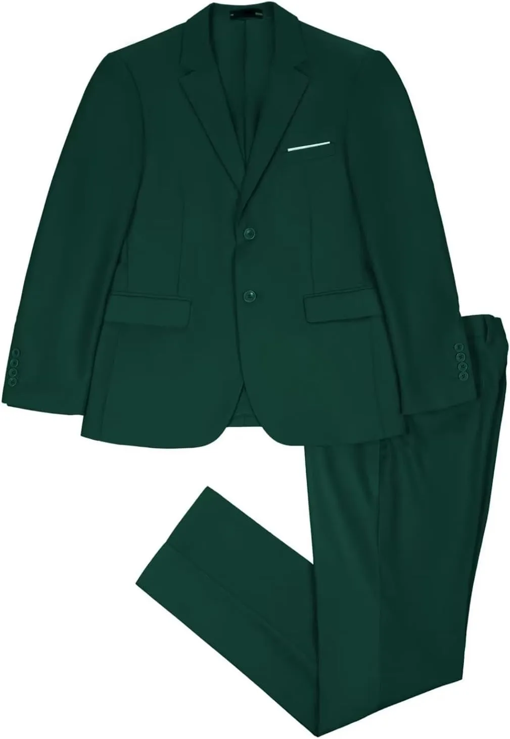 Mens 2 Piece Suit Set Slim Fit 2 Button Dress SuitsTuxedo Set Wedding Blazer Jacket Pants Tie Business Party Prom Suit