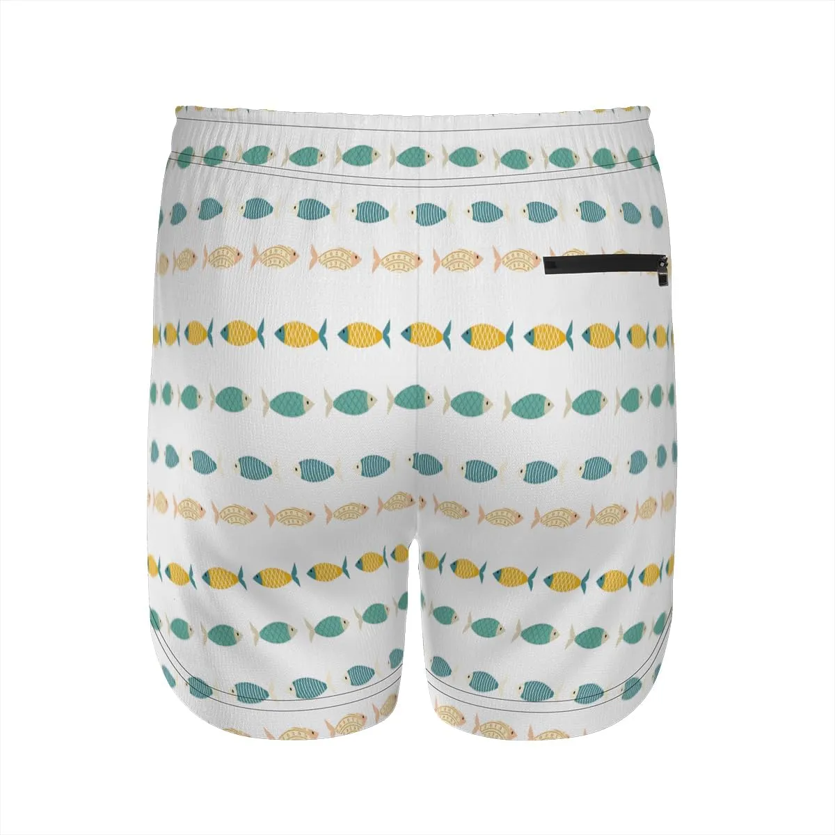 Men's Durable Long-Lasting Shorts Batfish Patterned Swim Trunks Flexible Stretchy Lightweight Design
