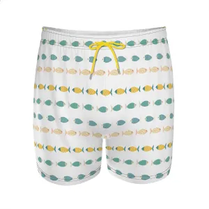 Men's Durable Long-Lasting Shorts Batfish Patterned Swim Trunks Flexible Stretchy Lightweight Design
