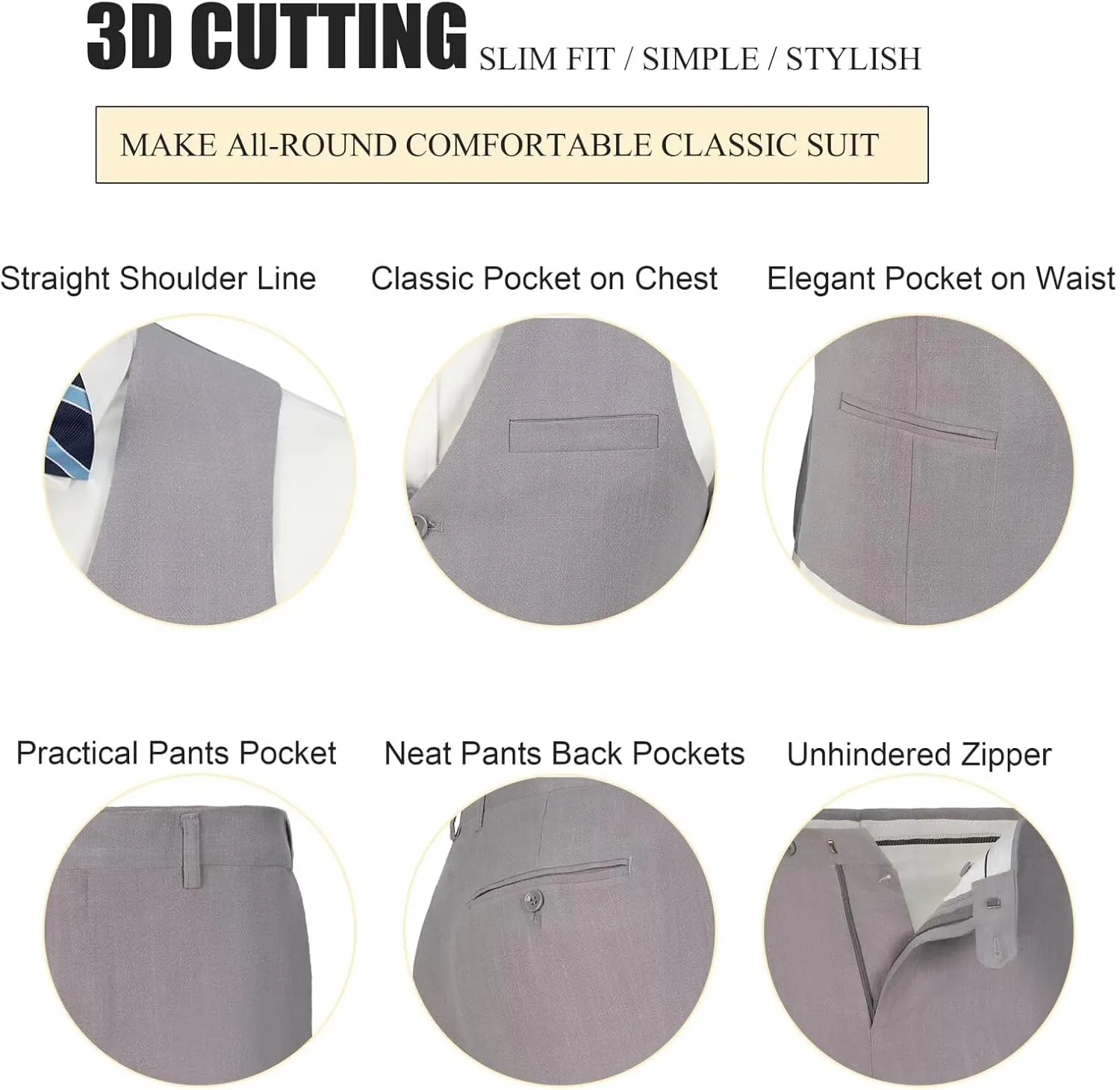 Men's Linen 2 Piece Suit Slim Fit Wedding Groomsmen Tuxedos Summer Beach Prom Vest Pants Set
