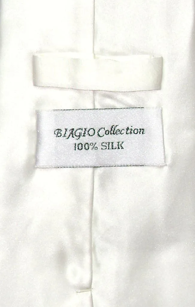 Men's SILK Dress Vest & NeckTie OFF-WHITE/IVORY Color Neck Tie Set