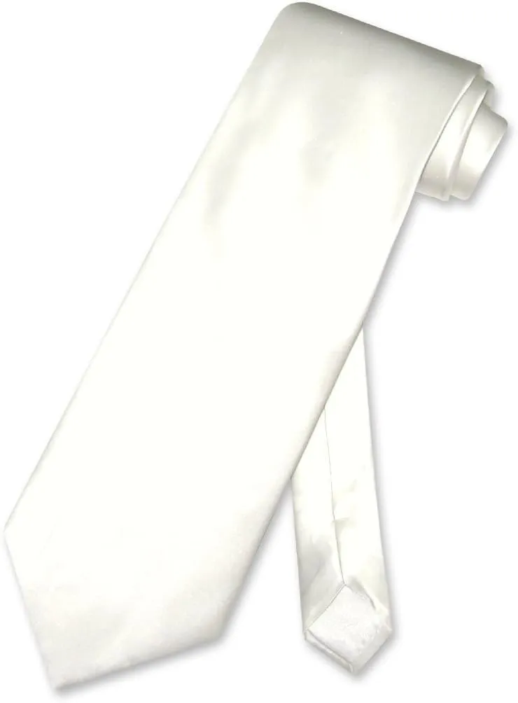 Men's SILK Dress Vest & NeckTie OFF-WHITE/IVORY Color Neck Tie Set