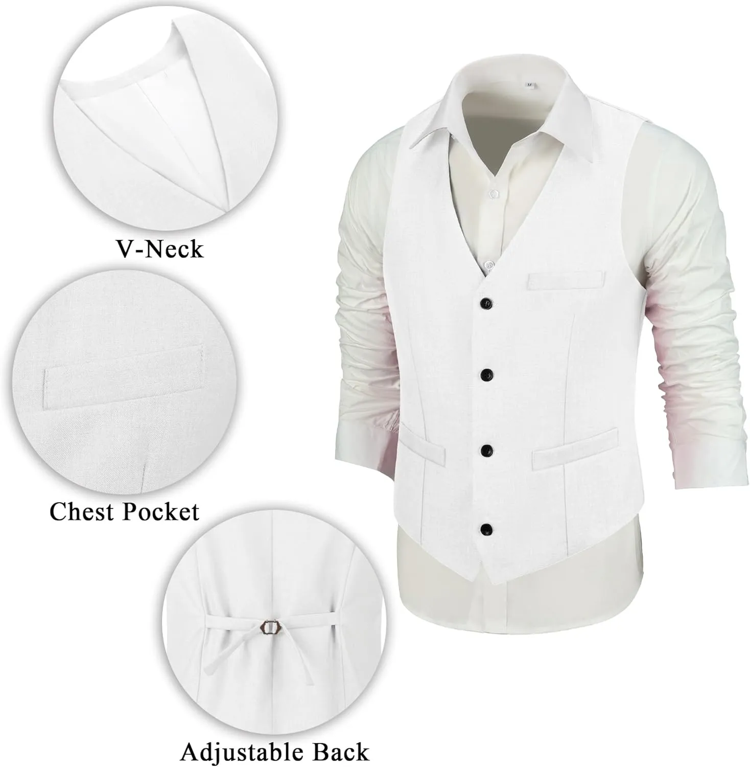 Mens Suit 3 Piece Slim Fit Suit for Men One Button Shawl Lapel Tuxedo Blazer Vest Pant for Wedding Business Prom