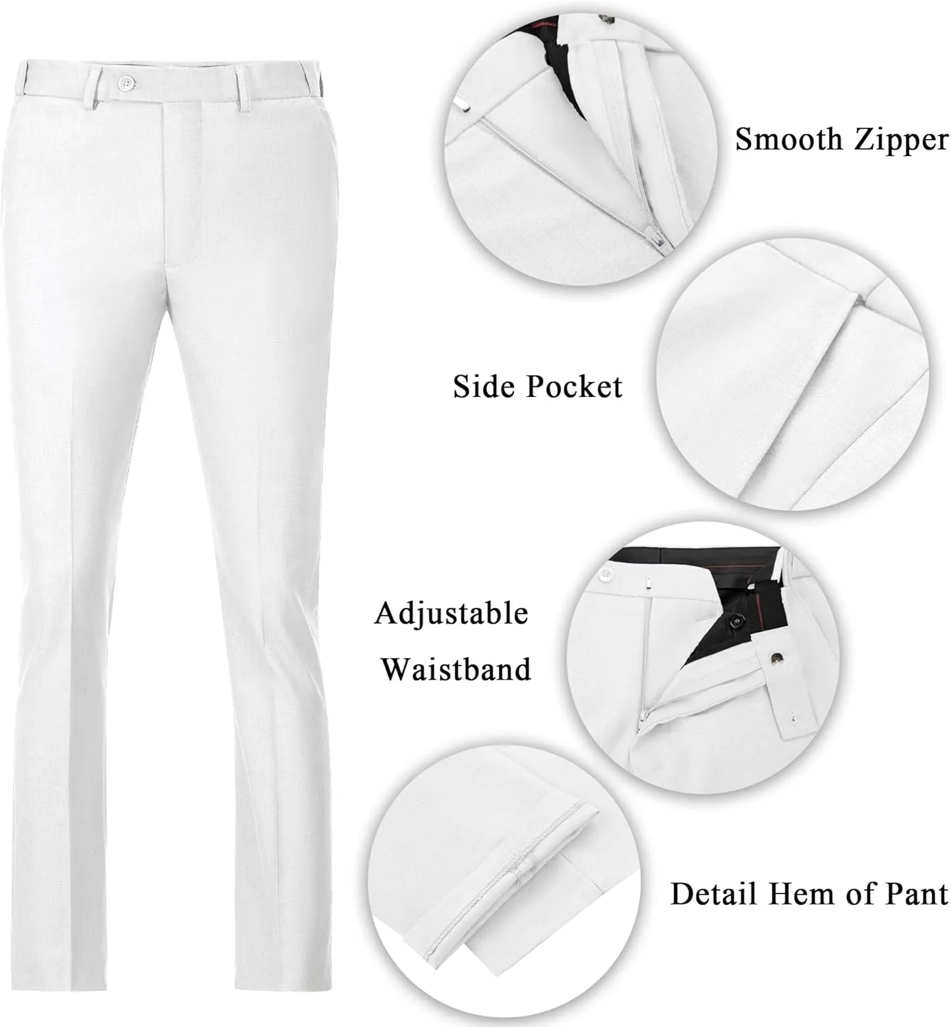 Mens Suit 3 Piece Slim Fit Suit for Men One Button Shawl Lapel Tuxedo Blazer Vest Pant for Wedding Business Prom