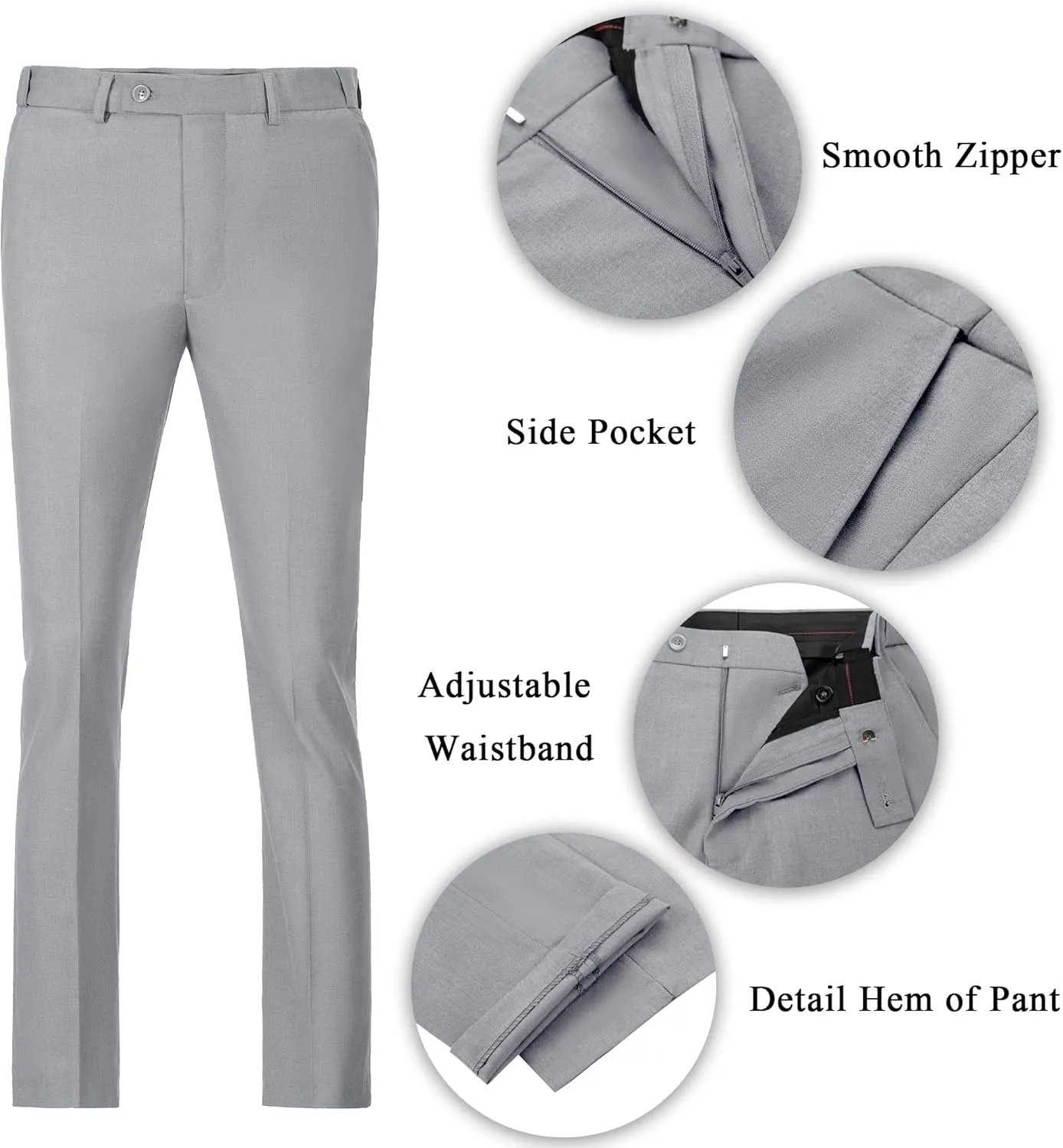 Mens Suit 3 Piece Slim Fit Suit for Men One Button Shawl Lapel Tuxedo Blazer Vest Pant for Wedding Business Prom