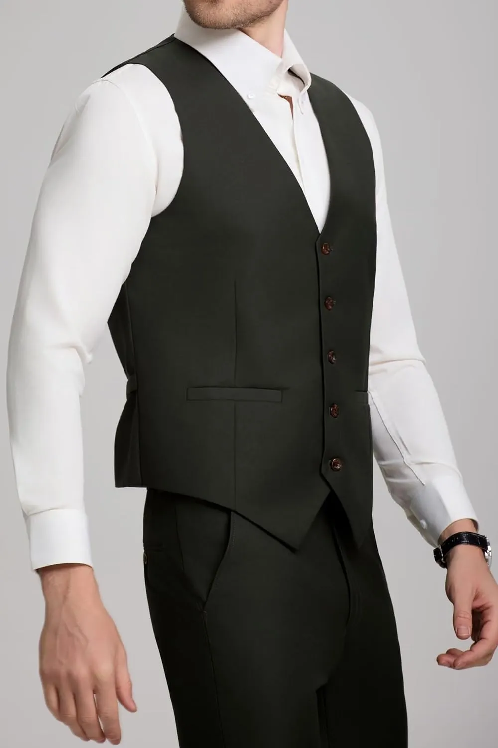Mens Suits 3 Piece Slim Fit Double Breasted Suits for Men Formal Jacket Vest Pants Wedding Prom Men's Suit Tuxedo Set