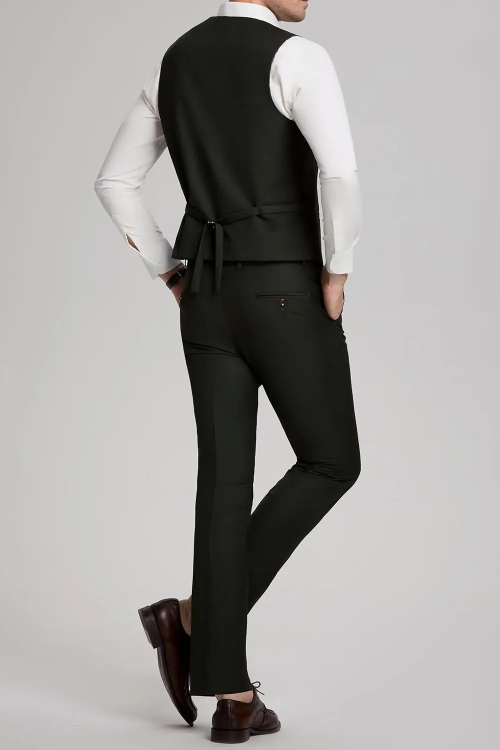 Mens Suits 3 Piece Slim Fit Double Breasted Suits for Men Formal Jacket Vest Pants Wedding Prom Men's Suit Tuxedo Set