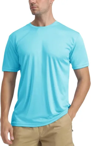 Men's UPF 50  Sun-Protection T-Shirt Anti-UV Quick-Dry Shirt for Gym Running Fishing Sports Casual Wear