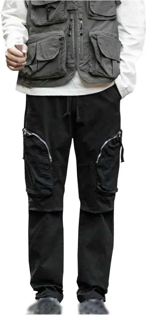 Mens Work Pants Casual Elastic Waist Spring Trendy 2025 Athletic Pants with Pocket Outdoor Tactical Hiking Pants